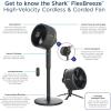 imageShark FlexBreeze  Indoor ampamp Outdoor Fan Corded and Cordless 2in1 Oscillating Pedestal and Tabletop Up to 24Hr Battery FA202