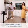imageShark FlexBreeze Pro Mist Fan  Indoor ampamp Outdoor Integrated Misting Pedestal to Tabletop Corded or Cordless Up to 24Hr Battery Oscillating Charcoal Grey FA302 2025 Release