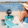 imageShark FlexBreeze Pro Mist Fan  Indoor ampamp Outdoor Integrated Misting Pedestal to Tabletop Corded or Cordless Up to 24Hr Battery Oscillating Charcoal Grey FA302 2025 Release
