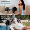 imageShark FlexBreeze Pro Mist Fan  Indoor ampamp Outdoor Integrated Misting Pedestal to Tabletop Corded or Cordless Up to 24Hr Battery Oscillating Charcoal Grey FA302 2025 Release