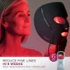 imageShark CryoGlow LED Face Mask with UnderEye Cooling AntiAgeing ampamp Blemish Repair Red ampamp Blue LED Infrared Light Therapy USBC Remote Control Storage Bag Adjustable Straps Blue Frost FW312
