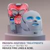 imageShark CryoGlow LED Face Mask with UnderEye Cooling AntiAgeing ampamp Blemish Repair Red ampamp Blue LED Infrared Light Therapy USBC Remote Control Storage Bag Adjustable Straps Blue Frost FW312