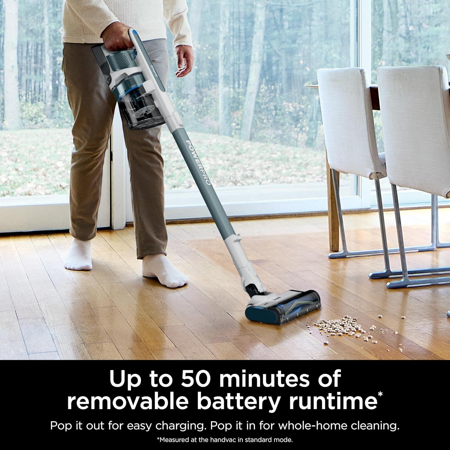 imageShark PowerPro Flex Reveal Plus Cordless Vacuum FloorDetect ampamp DirtReveal Technology HEPA Filter for Carpets ampamp Hard Floors Up to 50Minute Runtime Powerful Pet Hair Pickup Java IZ382HPowerPro Plus