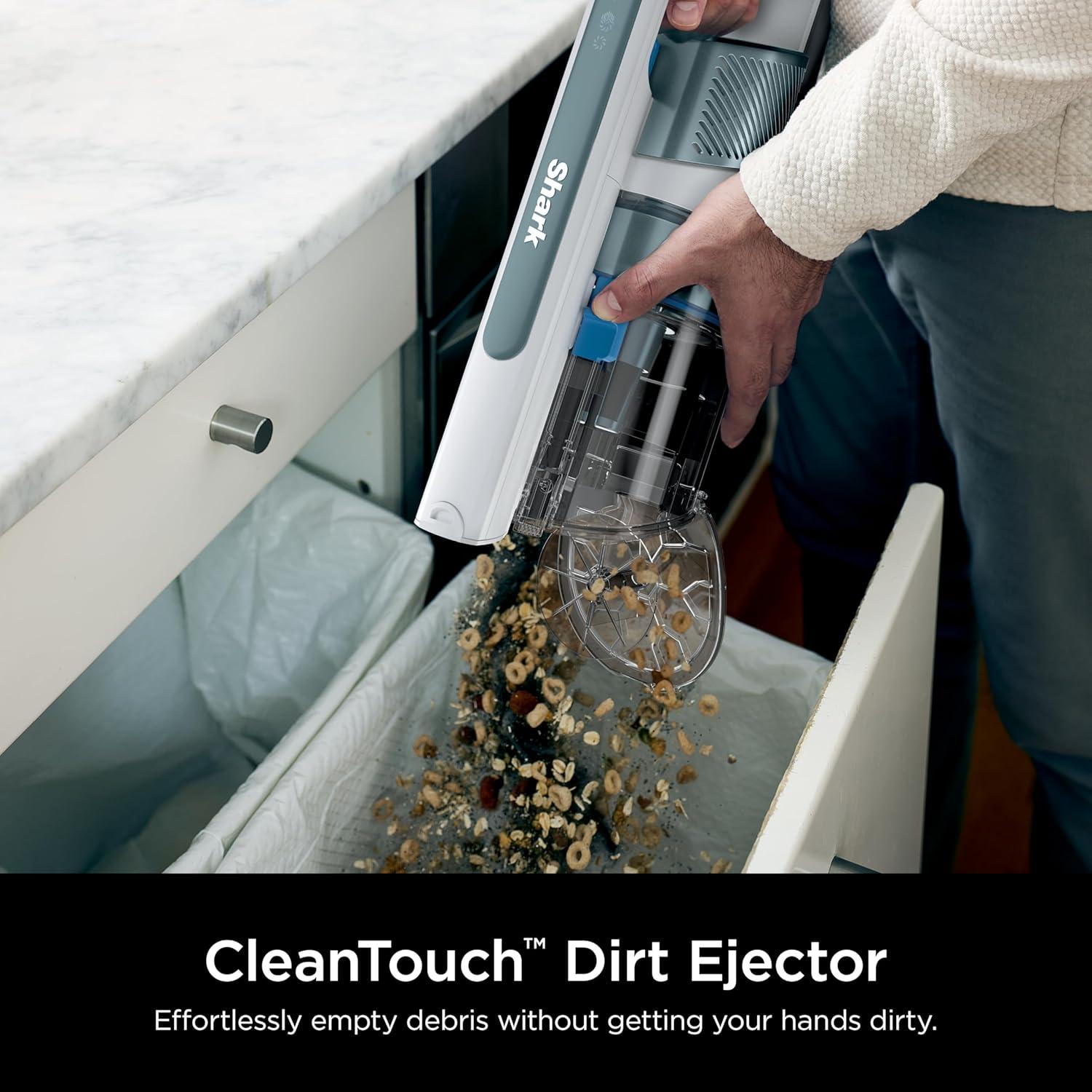 imageShark PowerPro Flex Reveal Plus Cordless Vacuum FloorDetect ampamp DirtReveal Technology HEPA Filter for Carpets ampamp Hard Floors Up to 50Minute Runtime Powerful Pet Hair Pickup Java IZ382HPowerPro Plus