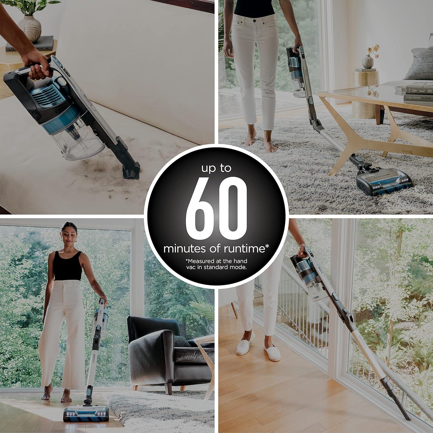 imageShark PowerPro Flex Reveal Plus Cordless Vacuum FloorDetect ampamp DirtReveal Technology HEPA Filter for Carpets ampamp Hard Floors Up to 50Minute Runtime Powerful Pet Hair Pickup Java IZ382HVertex FlexPro