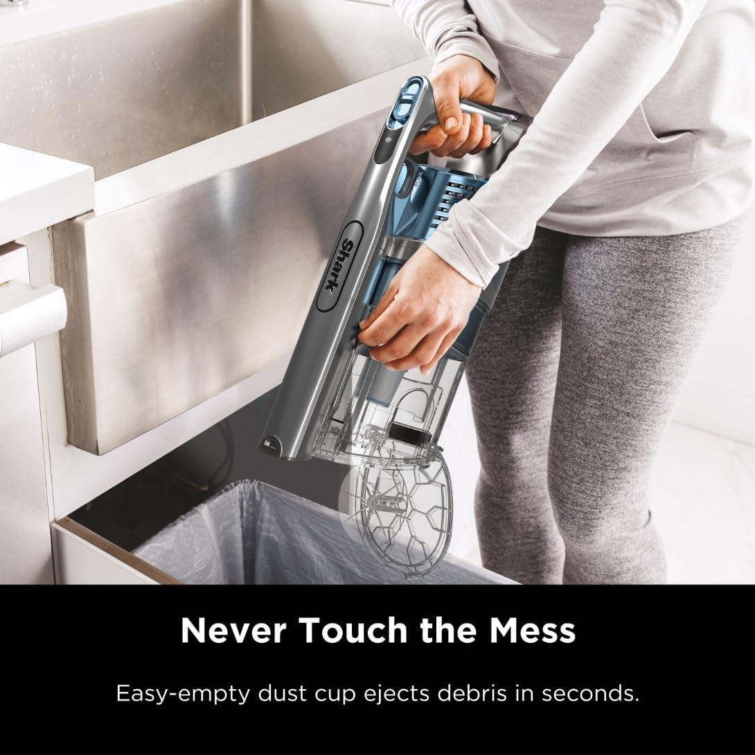 imageShark PowerPro Flex Reveal Plus Cordless Vacuum FloorDetect ampamp DirtReveal Technology HEPA Filter for Carpets ampamp Hard Floors Up to 50Minute Runtime Powerful Pet Hair Pickup Java IZ382HVertex FlexPro