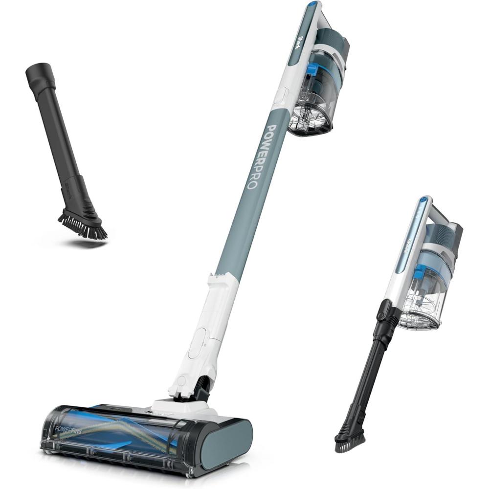 imageShark PowerPro Flex Reveal Plus Cordless Vacuum FloorDetect ampamp DirtReveal Technology HEPA Filter for Carpets ampamp Hard Floors Up to 50Minute Runtime Powerful Pet Hair Pickup Java IZ382HPowerPro Plus