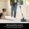 imageShark POWERDETECT UltraLight Corded Stick Vacuum with DuoClean Technology SelfCleaning Brushroll for No Hair Wrap AntiAllergen Complete Seal and Odor Neutralizer Technology Purple HZ4001AMZPowerDetect w Precision Duster
