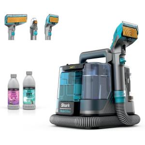 imageShark StainStriker HairPro Portable Carpet Upholstery ampamp Area Rug Cleaner SelfCleaning Stain Hair ampamp Odor Remover Perfect for Pets ampamp Car Interiors 3 Tools ampamp Pet Cleaning Solution Teal PX253BRNStainStriker w HairPro Teal