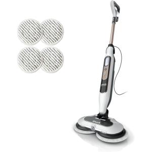 imageShark Steam ampamp Scrub Steam Mop Scrubbing ampamp Sanitizing 2 Steam Modes Rotating Pads XL Water Tank Swivel Steering Designed for Hardwood Marble Tile and Stone Blue S8000SteamScrub w Steam Blaster