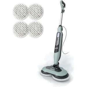 imageShark Steam ampamp Scrub Steam Mop Scrubbing ampamp Sanitizing 2 Steam Modes Rotating Pads XL Water Tank Swivel Steering Designed for Hardwood Marble Tile and Stone Blue S8000New Steam  Scrub 4pad