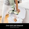 imageShark VACMOP Pro Cordless Hard Floor Cleaner Vacuum and Spray Mop Powerful Suction Lightweight LED Headlights Includes 4 Disposable Pads 12oz Multisurface Cleaning Solution Lavender VM252PLGreen  4 Pads