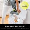 imageShark VACMOP Pro Cordless Hard Floor Cleaner Vacuum and Spray Mop Powerful Suction Lightweight LED Headlights Includes 4 Disposable Pads 12oz Multisurface Cleaning Solution Lavender VM252PLGray  4 Pads