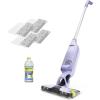imageShark VACMOP Pro Cordless Hard Floor Cleaner Vacuum and Spray Mop Powerful Suction Lightweight LED Headlights Includes 4 Disposable Pads 12oz Multisurface Cleaning Solution Lavender VM252PLLavender  4 Pads