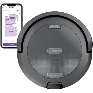 imageShark Navigator Robot Vacuum with SmartPath Navigation and SelfCleaning Brushroll Powerful Suction Pet Hair Pickup AntiHair Wrap for Carpets ampamp Hard Floors Steel Grey RV2110SmartPath NavigatorGrey