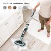 imageShark Steam Pickup 3in1 Steam Mop Picks Up Debris Deep Scrubs ampamp Steam Sanitizes  All At Once Lightweight Steam Cleaner for Home Steam Cleaner for Hardwood Tile ampamp Laminate White SD205CCONew Steam  Scrub 4pad