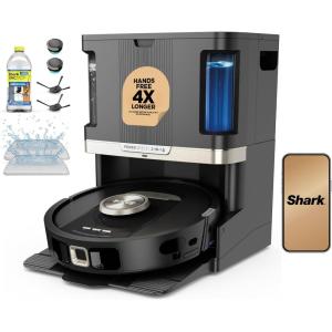 imageShark Robot Vacuum ampamp Mop Combo PowerDetect NeverTouch Pro SelfEmptying SelfRefill with SelfClean Pad Wash ampamp Dry 60Day Debris Capacity 30Day Refill Tank 5 Technologies Black AV2800ZEBKWetDry AutoRefillSelfCleanBlack