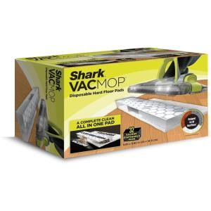 imageShark VACMOP Disposable Hard Floor Pad Refills Compatible with VM252 ampamp VM180 NoTouch Disposal for use on All Sealed Floors  Stone Hardwood Laminate ampamp Tile 32 Count Total VMP3232 Hard Floor Pads