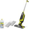 imageShark VACMOP Reveal New Cordless Hard Floor Cleaner Vacuum ampamp Spray Mop Powerful Suction Lightweight Illumination Light Includes 4 Disposable Pads 12oz Pet MultiSurface Cleaning Solution VM401Gray  2 Pads