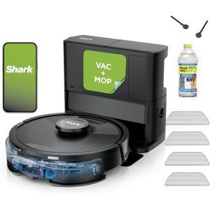 imageShark Matrix Plus Robot Vacuum and Mop with SelfEmpty HEPA Base Sonic Mopping Matrix Clean Home Mapping HEPA Bagless Self Empty Base CleanEdge for Pet Hair UR2650WSWet  Dry SelfEmpty upto 30 Days