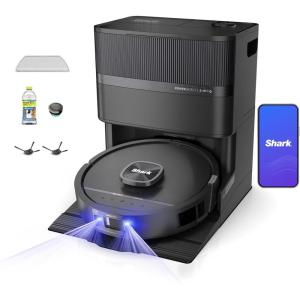 image:imageShark PowerDetect UV Reveal 2in1 Vac amp Mop  UV Stain Detect Powerful Suction HyperSonic Mopping  NeuroNav AI ThermaCharged Hygiene Suite  60Day Capacity  Black  RV3020XE