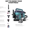 image:imageShark EveryMess  UltraPowerful 3in1 Wet Vac Dry Vac amp Stain Eliminator  StainForce Technology Perfect for Homes Pets and Cars  3 Accessories and Cleaning Solution  Blue  VX102BRNOcean Blue