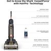 image:imageShark CarpetForce Ultra Upright Carpet Cleaner with HairPro PowerFins Brushroll Two Cleaning Modes Deep Clean Ultra Solution Powerful Stain and Odor Removal Copper EX551HairPro  PowerFins Brushroll