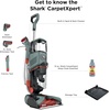 image:imageShark CarpetForce Ultra Upright Carpet Cleaner with HairPro PowerFins Brushroll Two Cleaning Modes Deep Clean Ultra Solution Powerful Stain and Odor Removal Copper EX551Spot  Stain