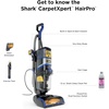 image:imageShark CarpetForce Ultra Upright Carpet Cleaner with HairPro PowerFins Brushroll Two Cleaning Modes Deep Clean Ultra Solution Powerful Stain and Odor Removal Copper EX551HairPro  Spot  Stain