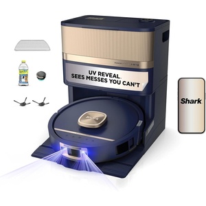 image:imageShark PowerDetect UV Reveal Luxe Collection  2in1 Robot Vacuum amp Mop for Carpets amp Hard Floors  UV Stain Detect  SelfClean SelfEmpty Heated Wash amp Dry  Espresso  RV3024XEUSPUBlue Harbor