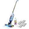 image:imageShark VACMOP Reveal Cordless Hard Floor Cleaner Vacuum amp Spray Mop Powerful Suction Lightweight Illumination Light 4 Disposable Pads 12oz Pet MultiSurface Cleaning Solution Blue VM401BLVacmop Reveal  4 Pads Blue