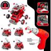image4in1 Take Apart Toys Truck with Electric Drill DIY Assembly Fire Truck Toy Vehicles Kids STEM Building Educational Cars Toys Birthday Gifts for Age 3 4 5 6 7 8 Years Old Boys GirlsFire Truck