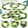 imageTrack Car Toys 269 PCS Racing Tracks Toy Create A Frozen World Race Road Flexible Tracks Playset ampamp 2 PCS Cool Race Cars Toddler Toys Birthday Gifts for Age 3 4 5 6 Year Old Boys GirlsGreen