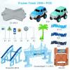 imageTrack Car Toys 269 PCS Racing Tracks Toy Create A Frozen World Race Road Flexible Tracks Playset ampamp 2 PCS Cool Race Cars Toddler Toys Birthday Gifts for Age 3 4 5 6 Year Old Boys GirlsBlue