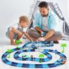 imageTrack Car Toys 269 PCS Racing Tracks Toy Create A Frozen World Race Road Flexible Tracks Playset ampamp 2 PCS Cool Race Cars Toddler Toys Birthday Gifts for Age 3 4 5 6 Year Old Boys GirlsBlue