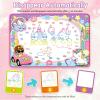 imageWater Doodle Mat  Kids Painting Writing Color Doodle Drawing Mat Toy Bring Magic Pens Educational Toys for Age 2 3 4 5 6 7 Year Old Girls Boys Age Toddler GiftPink