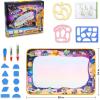 imageWater Doodle Mat  Kids Painting Writing Doodle Toy Board  Color Doodle Drawing Mat Bring Magic Pens Educational Toys for Age 3 4 5 6 7 8 9 10 11 12 Year Old Girls Boys Age Toddler Gift PinkPurple