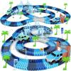 imageTrack Car Toys 269 PCS Racing Tracks Toy Create A Frozen World Race Road Flexible Tracks Playset ampamp 2 PCS Cool Race Cars Toddler Toys Birthday Gifts for Age 3 4 5 6 Year Old Boys GirlsBlue