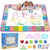 imageWater Doodle Mat  Kids Painting Writing Doodle Toy Board  Color Doodle Drawing Mat Bring Magic Pens Educational Toys for Age 3 4 5 6 7 8 9 10 11 12 Year Old Girls Boys Age Toddler Gift PinkPink