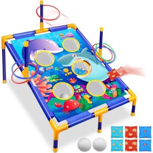 imageAnimal Bean Bag Toss Game Toy Outdoor Toss Game Family Party Party Supplies for Kids Gift for Boys Birthday or Christmas for Toddlers Ages 3 4 5 6 Year Old3in1