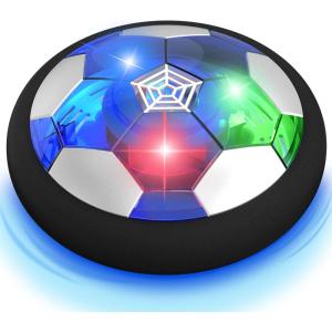 imageLED Hover Soccer Ball Boy Toys Air Power Kids Training Ball Playing Football Indoor Outdoor Game Birthday Gifts for Age 3 4 5 6 7 810 Years Old Boys Girls  Soccer 2PCS BlackBlue