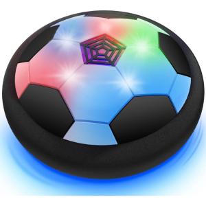 imageLED Hover Soccer Ball Boy Toys Air Power Kids Training Ball Playing Football Indoor Outdoor Game Birthday Gifts for Age 3 4 5 6 7 810 Years Old Boys Girls  Soccer 2PCS BlackWhite
