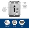 imageGE 2 Slice Stainless Steel Toaster Extra Wide Slots for Toasting Bagels Breads Waffles ampamp More 7 Adjustable Shade Settings Removable Crumb Tray Countertop Kitchen Essentials 850 Watts2Slice