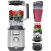 imageGE 5Speed Blender  2 16 Ounce Blender Cups  Kitchen Essentials Blender for Shakes Smoothies ampamp More  Large 64 oz Tritan Jar 810 Servings  Stainless Steel Blades ampamp Exterior Finish  1000 WattsBlender with Personal Cups