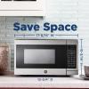 imageGE Countertop Microwave Oven Compact 07 Cubic Ft 700watt Capacity 6 Auto Cooking Settings Kitchen Essentials for the Countertop Dorm Room or Apartment Stainless SteelStainless Steel