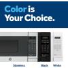 imageGE Countertop Microwave Oven Compact 07 Cubic Ft 700watt Capacity 6 Auto Cooking Settings Kitchen Essentials for the Countertop Dorm Room or Apartment Stainless SteelWhite