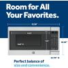 imageGE Countertop Microwave Oven Compact 07 Cubic Ft 700watt Capacity 6 Auto Cooking Settings Kitchen Essentials for the Countertop Dorm Room or Apartment Stainless SteelStainless Steel