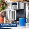 imageGE Drip Coffee Maker With Timer  10Cup Thermal Carafe Pot Keeps Coffee Warm for 2 Hours  Adjustable Brew Strength  Wide Shower Head for Maximum Flavor  Kitchen Essentials  Stainless SteelNew Thermal Carafe