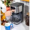 imageGE Drip Coffee Maker With Timer  12Cup Glass Carafe Coffee Pot With Adjustable Keep Warm Plate  Wide Shower Head for Maximum Flavor  Kitchen Essentials  Stainless SteelNew Glass Carafe