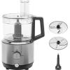 imageGE Food Processor 12 Cup  Complete with 3 Feeding Tubes ampamp Stainless Steel Accessories3 Discs  Dough Blade  3 Speed  for Shredded Cheese Chicken ampamp More  Kitchen Essentials  550 WattsFood Processor